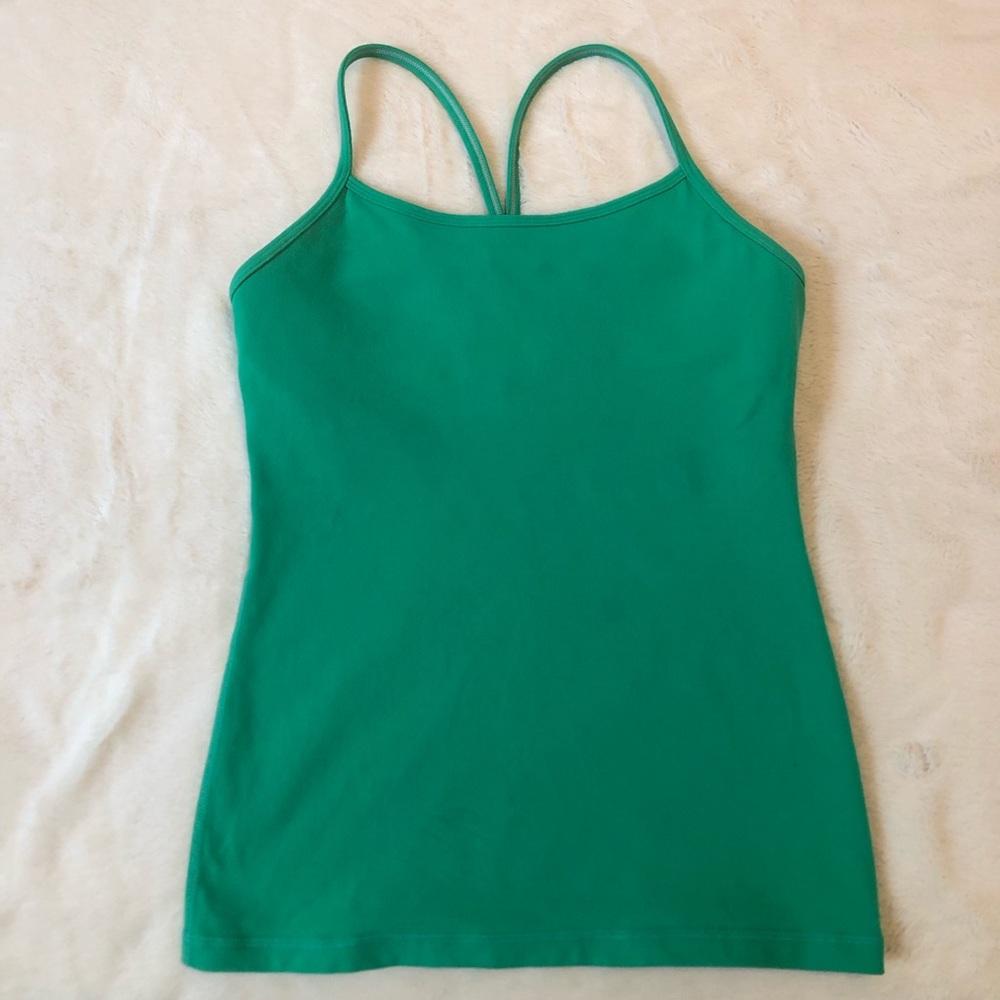 Lululemon Power Y tank beautiful emerald green